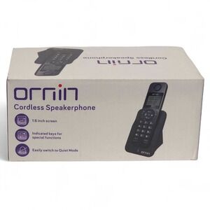 Ornin D1005 Cordless Phone with Speakerphone 1.6" LCD Display Quiet Mode Black